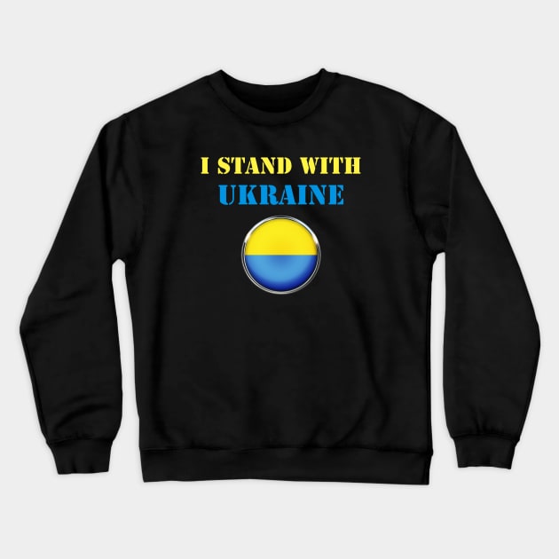 I STAND WITH UKRAINE text and illustration-3 Crewneck Sweatshirt by LiDaart